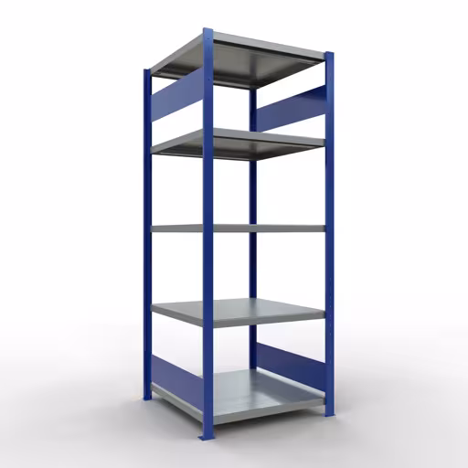 Abbildung Nr 11 des Artikels Grundregal, Fachbodenregal Stecksystem MULTIplus250, 2000 x 750 x 800 mm (HxBxT), 5 Fachböden, Längenriegel, RAL 5010 enzianblau/verzinkt/verzinkt aus der Produktgruppe Stecksystem von der Marke Schulte Lagertechnik