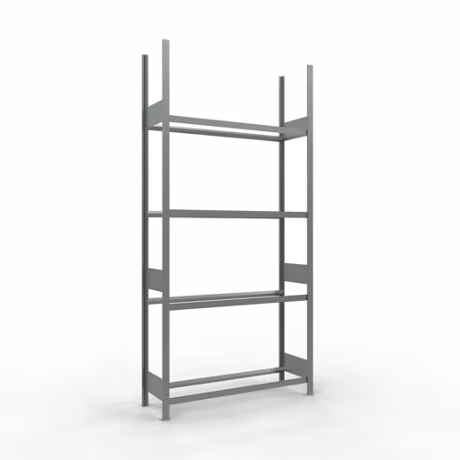 Grundregal, Räder-/Reifenregal, 2750 x 1300 x 400 mm (HxBxT), verzinkt, 4 Lagerebenen á 150 kg Fachlast pro Ebene aus der Kategorie Autoteilelagerung mit der Artikelnummer 20994