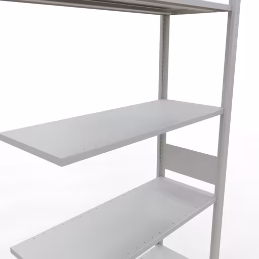 Abbildung Nr 14 des Artikels Anbauregal, Fachbodenregal Stecksystem MULTIplus85, 3000 x 1000 x 400 mm (HxBxT), 7 Fachböden, Längenriegel, RAL 7035 lichtgrau aus der Produktgruppe Stecksystem von der Marke Schulte Lagertechnik