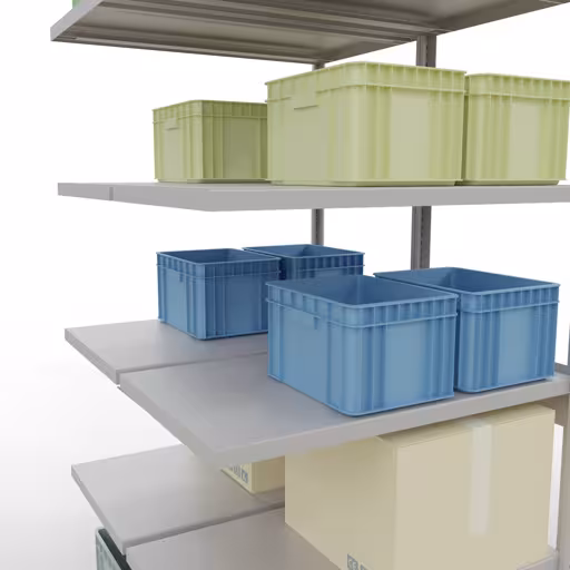 Produktbild Nr.8 des Artikels Anbauregal, Doppelregal, Fachbodenregal Stecksystem MULTIplus250, 2500 x 1000 x (2x600) mm (HxBxT), 2x6 Fachböden, Kreuzstrebe, RAL 7035 lichtgrau aus der Produktreihe Fachbodenregale von der Marke Schulte Lagertechnik
