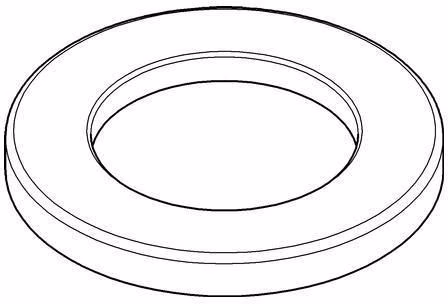 GROHE Grundplatte 48165 für Einloch-Waschtisch-/Bidetbatterien chrom