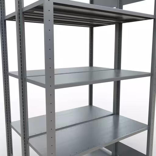 Abbildung Nr 12 des Artikels Grundregal, Doppelregal, Fachbodenregal Stecksystem MULTIplus150, 2000 x 1000 x (2x400) mm (HxBxT), 2x5 Fachböden, Längenriegel, verzinkt aus der Produktgruppe Fachbodenregale von der Marke Schulte Lagertechnik