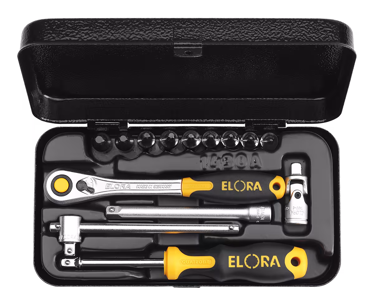 Steckschlüssel-Satz 1/4", Innen-TORX®-Sicherheits-Schrauben, 14-teilig 8-40 1430-TTXU von ELORA Steckschlüssel-Satz 1/4", TORX®, ELORA-1430-TXU/TTXU aus der Kategorie Steckschlüssel-Sortiment 1/4" mit der Artikelnr. 1430505202000