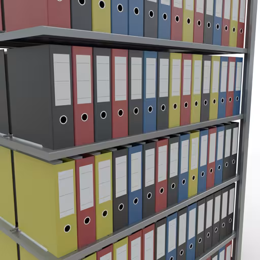 Abbildung Nr 14 des Artikels Anbauregal, Büro-Fachbodenregal Stecksystem MULTIplus150, 2300 x 1300 x 600 mm (HxBxT), 7 Fachböden, Längenriegel, verzinkt, mit Mittelanschlag aus der Produktgruppe Büroregale von der Marke Schulte Lagertechnik
