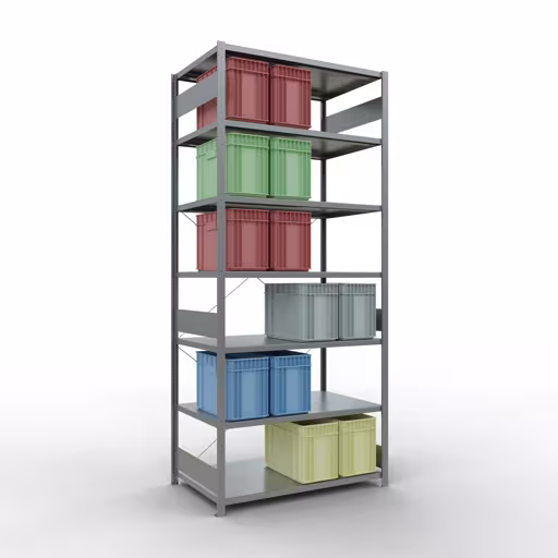 Abbildung Nr 15 des Artikels Stecksystem Grundregal 3000x1300x800 mm, Typ 250 kg, verzinkt aus der Produktgruppe Stecksystem von der Marke Schulte Lagertechnik