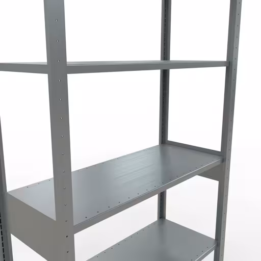 Grundregal, Fachbodenregal Stecksystem MULTIplus150, 2500 x 1000 x 400 mm (HxBxT), 6 Fachböden, Längenriegel, verzinkt von Schulte Lagertechnik mit der Artikelnr. 12741-LR