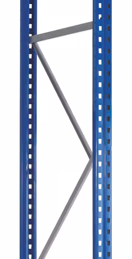 Palettenregal-Ständerahmen S625-A18, unmontiert, 7000x1100 mm, blau/verzinkt von der Marke Schulte Lagertechnik aus der Produktreihe Palettenregale