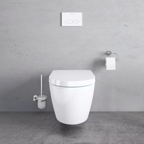 Detailbild 4042998 Duravit Wand-WC-Set ME by Starck, rimless, Durafix Tiefspüler, weiß, inklusive WC-Sitz mit Absenkautomatik