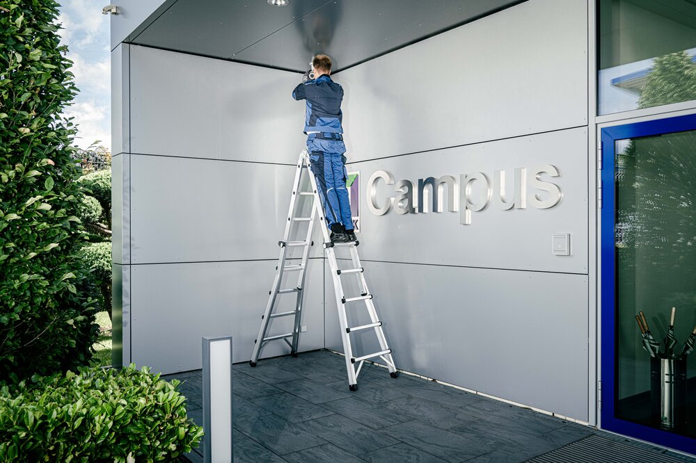 Munk Teleskopleiter 4-teilig ohne Traverse 4x3 Sprossen