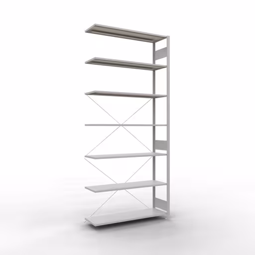 Stecksystem Anbauregal 3000x1300x400 mm, Typ 150 kg, lichtgrau von der Marke Schulte Lagertechnik Stecksystem Anbauregal 3000x1300x400 mm, Typ 150 kg, lichtgrau aus der Kategorie Anbauregal mit der Artikelnummer 32647-130