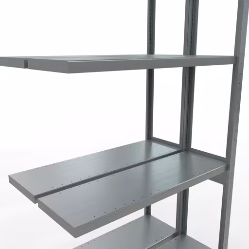 Produktbild Nr.6 des Artikels Anbauregal, Doppelregal, Fachbodenregal Stecksystem MULTIplus250, 3000 x 1000 x (2x300) mm (HxBxT), 2x7 Fachböden, Längenriegel, verzinkt aus der Produktreihe Fachbodenregale von der Marke Schulte Lagertechnik