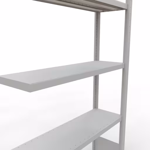 Abbildung Nr 14 des Artikels Anbauregal, Fachbodenregal Stecksystem MULTIplus330, 2000 x 1000 x 300 mm (HxBxT), 5 Fachböden, Längenriegel, RAL 7035 lichtgrau aus der Produktgruppe Stecksystem von der Marke Schulte Lagertechnik