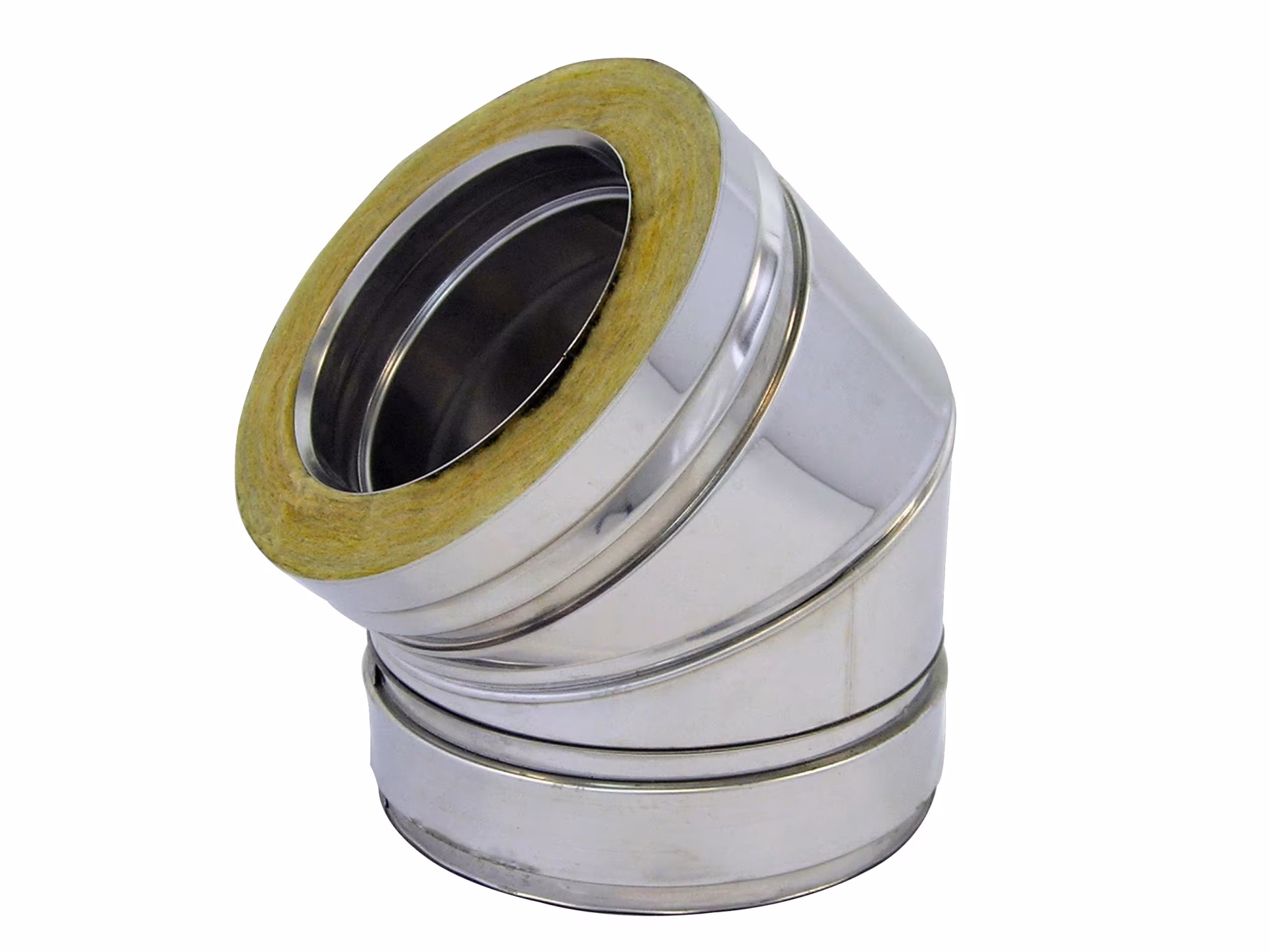 Doppelwandiger DW Bogen 45° D550 mit Klemmband aus der Kategorie Edelstahl Abgassystem doppelwandig mit der Artikelnr. 671614