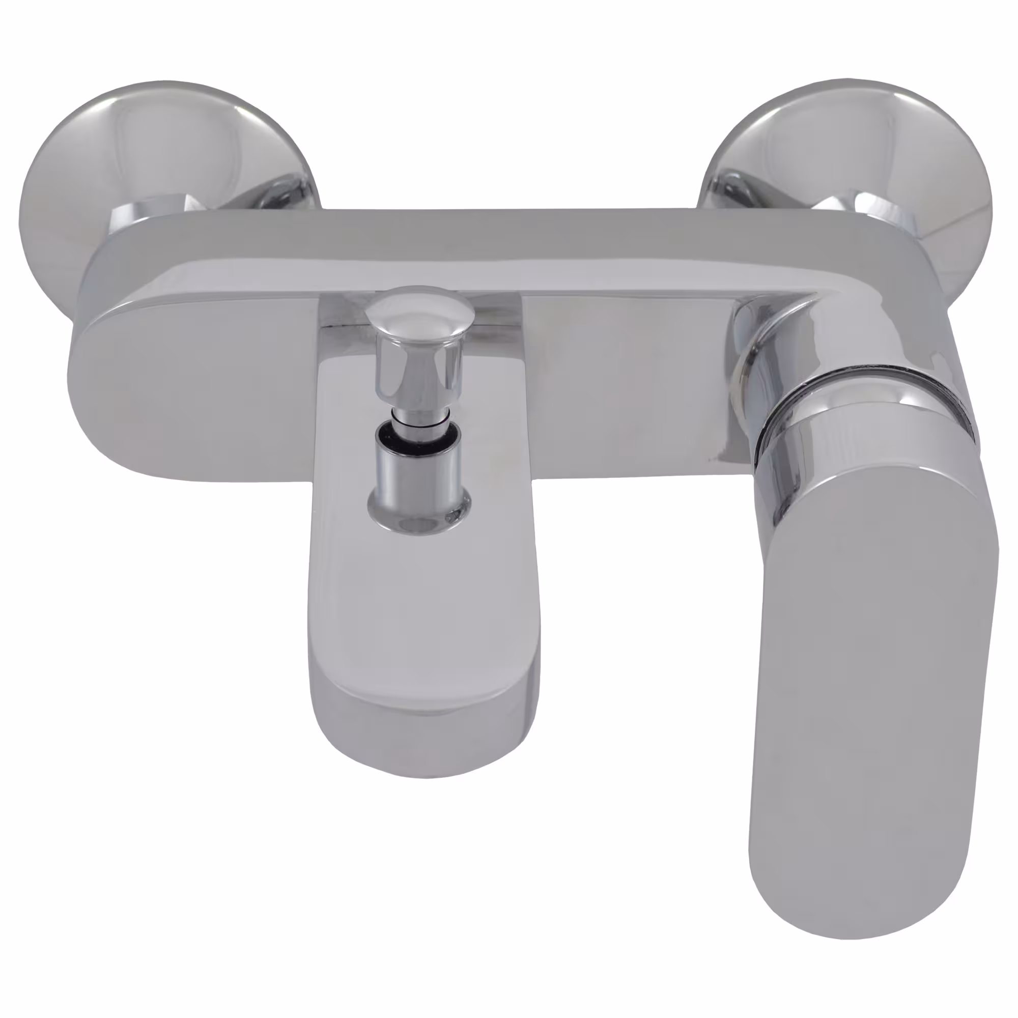 verchromte Einhebel-Badewannen-Armatur Design DENVER von der Marke sanicomfort aus der Produktreihe Armaturen