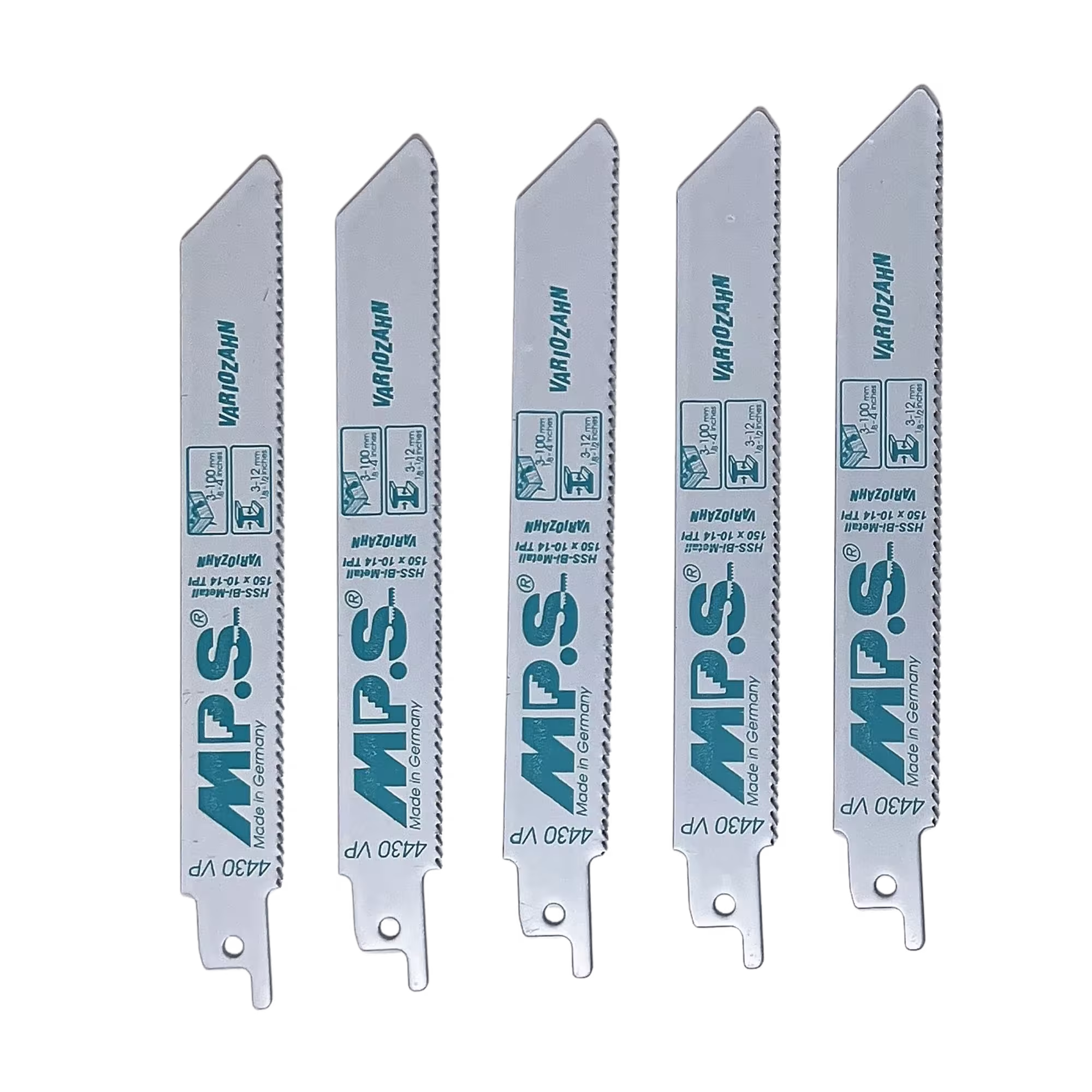 Zusatzbild des Artikel Bi-Metall-Säbelsägeblatt gefräst und geschränkt Gesamtlänge 150/verzahnte Länge 130mm, Zahnteilung 1,8-2,5mm #4430-VP-5 aus der Kategorie Säbelsägeblatt