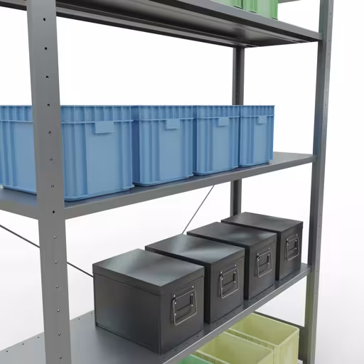 Produktbild Nr.13 des Artikels Stecksystem Grundregal 2000x1300x400 mm, Typ 150 kg, verzinkt aus der Produktreihe Stecksystem von der Marke Schulte Lagertechnik