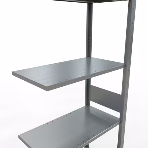 Anbauregal, Fachbodenregal Stecksystem MULTIplus150, 3000 x 750 x 400 mm (HxBxT), 7 Fachböden, Längenriegel, verzinkt von Schulte Lagertechnik mit der Artikelnr. 12747-75-LR
