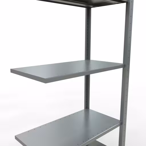Produktbild Nr.6 des Artikels Anbauregal, Fachbodenregal Stecksystem MULTIplus150, 2000 x 750 x 400 mm (HxBxT), 5 Fachböden, Längenriegel, verzinkt aus der Produktreihe Stecksystem von der Marke Schulte Lagertechnik