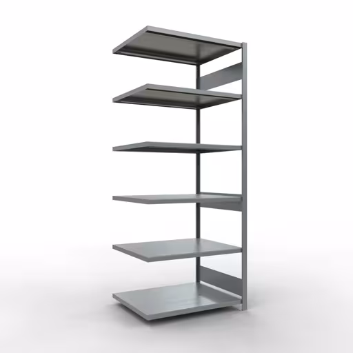 Anbauregal, Fachbodenregal Stecksystem MULTIplus330, 2500 x 1000 x 800 mm (HxBxT), 6 Fachböden, Längenriegel, verzinkt aus der Kategorie Anbauregal mit der Artikelnummer 13986-LR