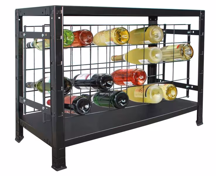 SCHULTE Regalwelt Weinregal für bis zu 32 Flaschen, 43x80x35 cm (HxBxT), schwarz aus der Kategorie Getränkelagerung mit der Artikelnummer 117