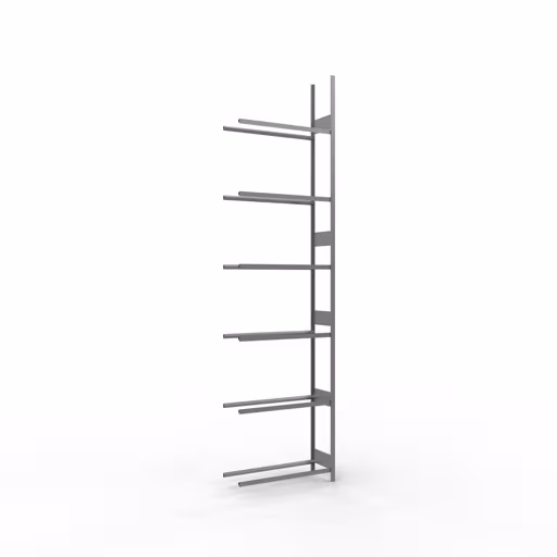 Anbauregal, Räder-/Reifenregal, 4500 x 1150 x 400 mm, verzinkt, 6 Lagerebenen á 150 kg Fachlast pro Ebene aus der Kategorie Autoteilelagerung mit der Artikelnummer 20795