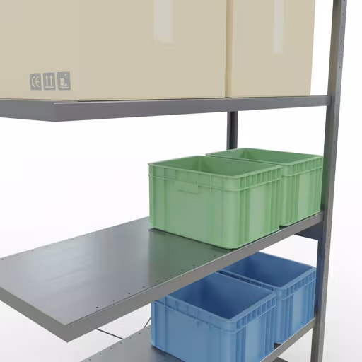 Abbildung Nr 14 des Artikels Stecksystem Anbauregal 2500x1300x500 mm, Typ 250 kg, verzinkt aus der Produktgruppe Stecksystem von der Marke Schulte Lagertechnik