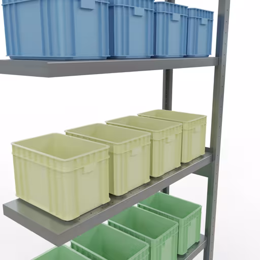 Abbildung Nr 11 des Artikels Anbauregal, Fachbodenregal Stecksystem MULTIplus330, 2500 x 1000 x 300 mm (HxBxT), 6 Fachböden, Längenriegel, verzinkt aus der Produktgruppe Stecksystem von der Marke Schulte Lagertechnik