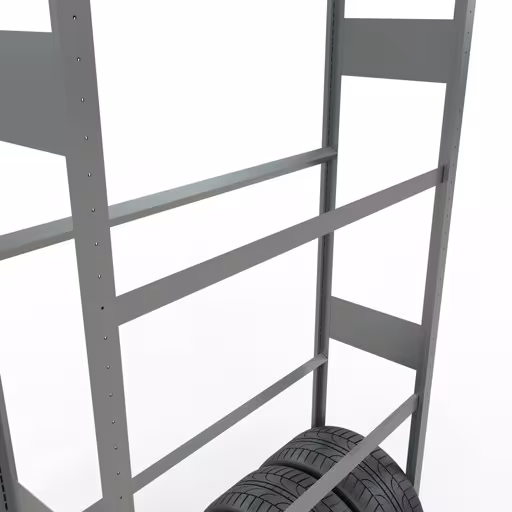 Produktbild Nr 11 des Artikels Grundregal, Räder-/Reifenregal, 4500 x 1200 x 400 mm, verzinkt, 6 Lagerebenen á 150 kg Fachlast pro Ebene Abbildung Nr 11 des Artikels Grundregal, Räder-/Reifenregal, 4500 x 1200 x 400 mm, verzinkt, 6 Lagerebenen á 150 kg Fachlast pro Ebene aus der Produktgruppe Fachbodenregale von der Marke Schulte Lagertechnik