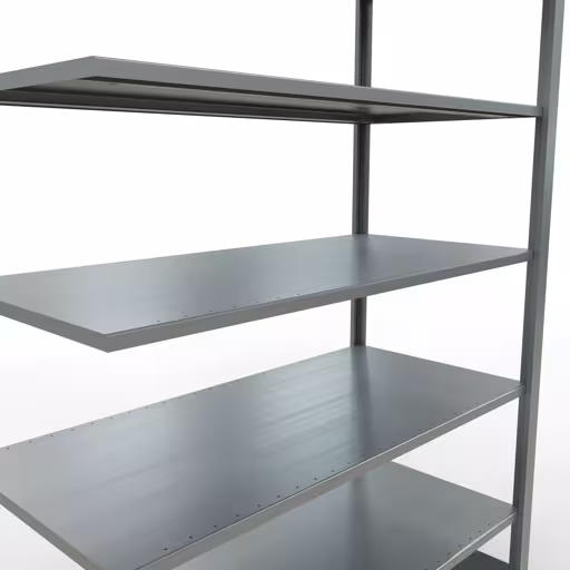 Abbildung Nr 12 des Artikels Anbauregal, Büro-Fachbodenregal Stecksystem MULTIplus150, 2300 x 1300 x 600 mm (HxBxT), 7 Fachböden, Längenriegel, verzinkt, ohne Mittelanschlag aus der Produktgruppe Büroregale von der Marke Schulte Lagertechnik