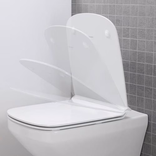 Duravit Wand-WC-Set DuraStyle, rimless, Durafix Tiefspüler, weiß, inklusive WC-Sitz mit Absenkautomatik