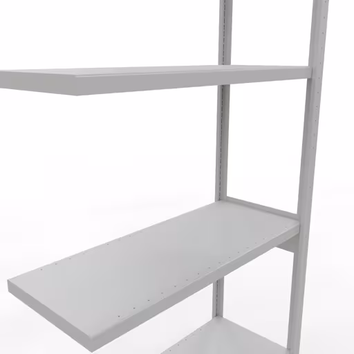 Abbildung Nr 13 des Artikels Anbauregal, Fachbodenregal Stecksystem MULTIplus250, 3000 x 1000 x 400 mm (HxBxT), 7 Fachböden, Längenriegel, RAL 7035 lichtgrau aus der Produktgruppe Stecksystem von der Marke Schulte Lagertechnik