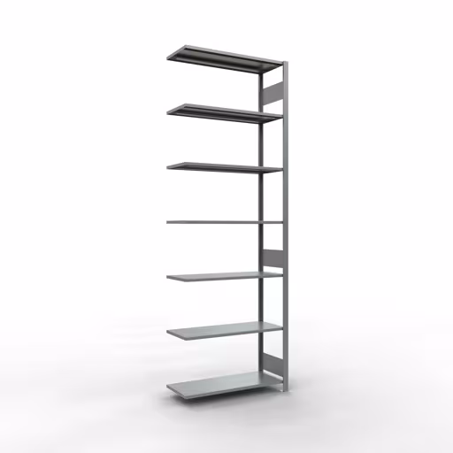 Anbauregal, Fachbodenregal Stecksystem MULTIplus85, 3000 x 1000 x 400 mm (HxBxT), 7 Fachböden, Längenriegel, verzinkt aus der Kategorie Anbauregal mit der Artikelnummer 13147-LR
