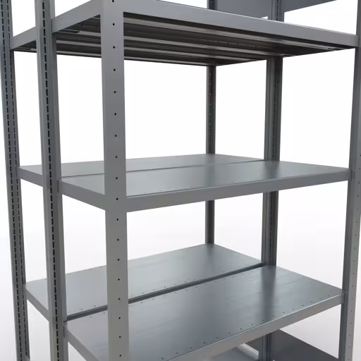 Grundregal, Doppelregal, Fachbodenregal Stecksystem MULTIplus250, 2000 x 1000 x (2x400) mm (HxBxT), 2x5 Fachböden, Längenriegel, verzinkt von der Marke Schulte Lagertechnik aus der Produktreihe Fachbodenregale