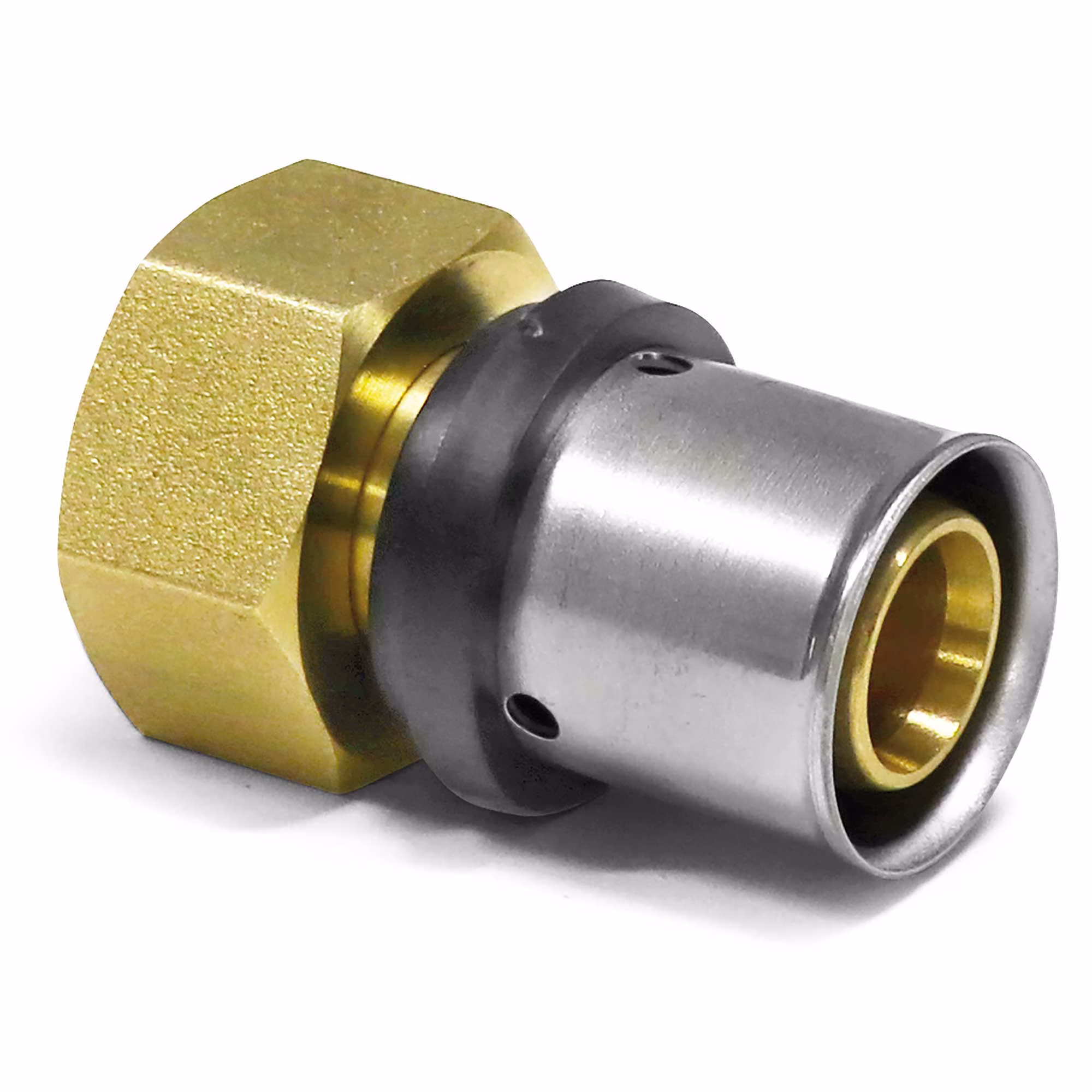 Press-Übergangsverschraubung mit Innengewinde aus der Kategorie Pressfittings Messing