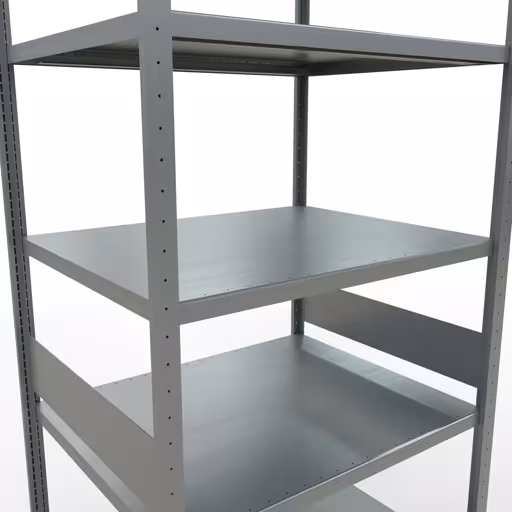 Abbildung Nr 13 des Artikels Grundregal, Fachbodenregal Stecksystem MULTIplus330, 3000 x 1000 x 800 mm (HxBxT), 7 Fachböden, Längenriegel, verzinkt aus der Produktgruppe Stecksystem von der Marke Schulte Lagertechnik