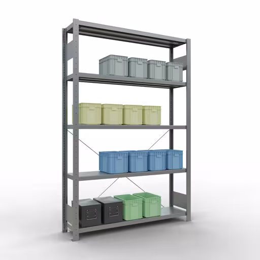 Abbildung Nr 14 des Artikels Stecksystem Grundregal 2000x1300x300 mm, Typ 250 kg, verzinkt aus der Produktgruppe Stecksystem von der Marke Schulte Lagertechnik