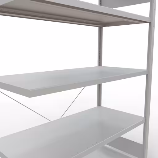 Stecksystem Anbauregal 2000x1300x600 mm, Typ 250 kg, lichtgrau von Schulte Lagertechnik aus der Kategorie Stecksystem