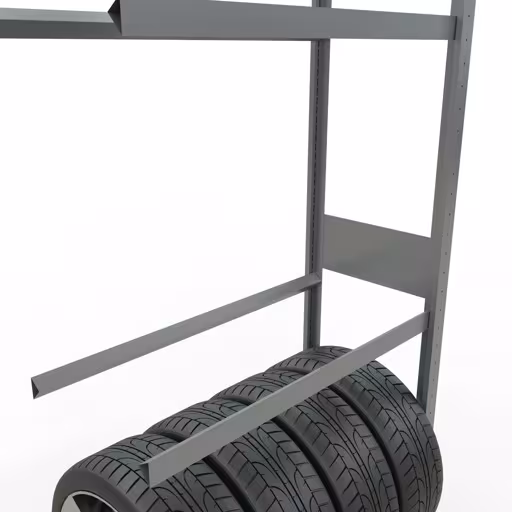Abbildung Nr 10 des Artikels Anbauregal, Räder-/Reifenregal, 3500 x 900 x 400 mm, verzinkt, 5 Lagerebenen á 150 kg Fachlast pro Ebene aus der Produktgruppe Fachbodenregale von der Marke Schulte Lagertechnik
