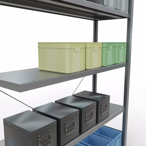 Abbildung Nr 7 des Artikels Stecksystem Anbauregal 2000x1300x400 mm, Typ 250 kg, verzinkt aus der Produktgruppe Stecksystem von der Marke Schulte Lagertechnik