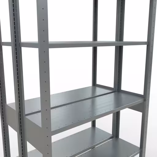Abbildung Nr 13 des Artikels Grundregal, Doppelregal, Fachbodenregal Stecksystem MULTIplus150, 2500 x 1000 x (2x300) mm (HxBxT), 2x6 Fachböden, Längenriegel, verzinkt aus der Produktgruppe Fachbodenregale von der Marke Schulte Lagertechnik
