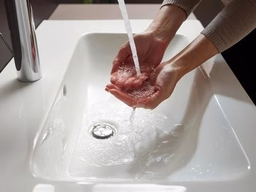 Detailbild 4068937 Hansgrohe Einhebel-Waschtischmischer VERNIS Blend 100 mit Zugstangen-Ablaufgarnitur 1 1/4 Zoll chrom