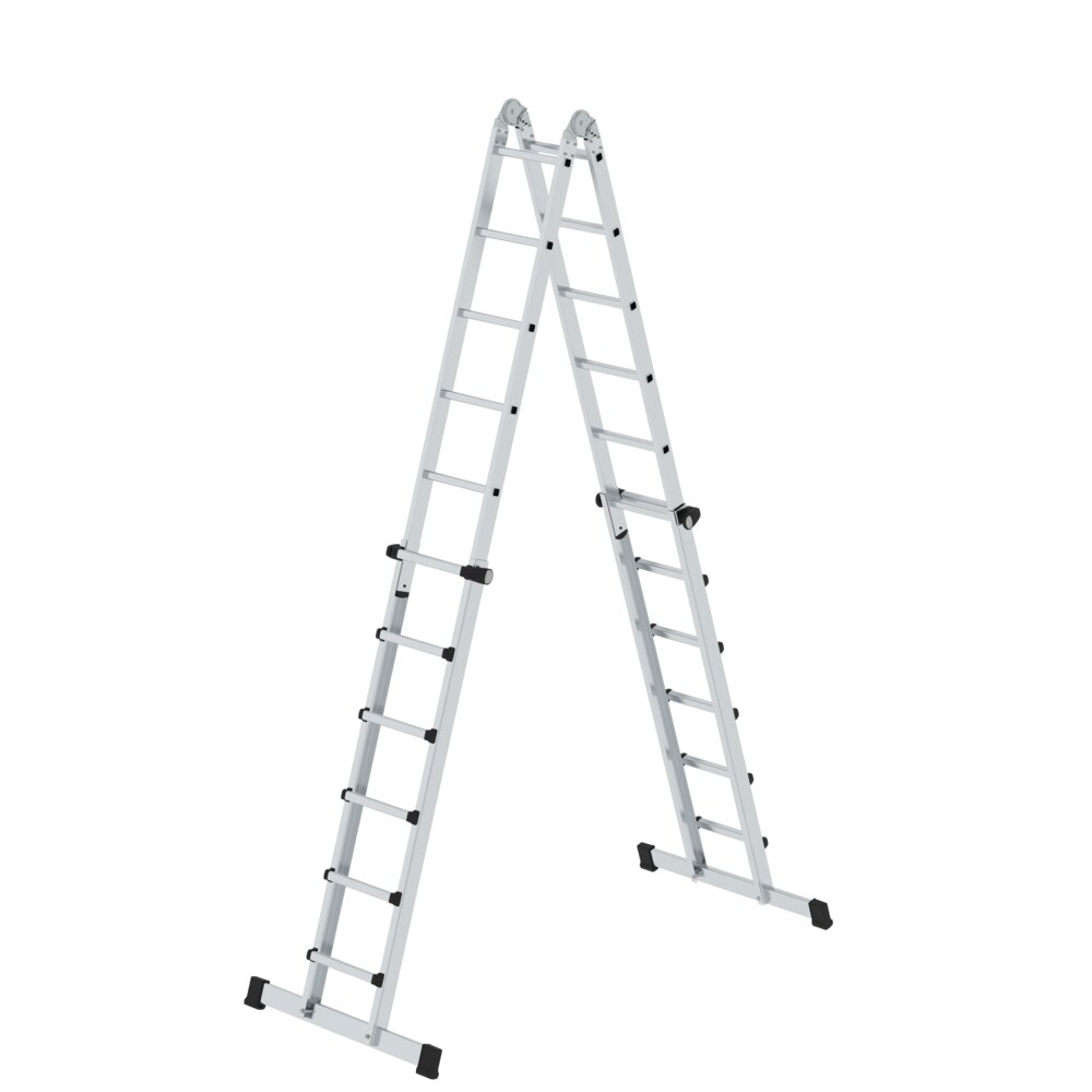 Munk Teleskopleiter 4-teilig mit Traverse 4x6 Sprossen