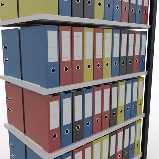 Produktbild Nr 14 des Artikels Anbauregal, Büro-Fachbodenregal Stecksystem MULTIplus150, 2300 x 1000 x 600 mm (HxBxT), 7 Fachböden, Längenriegel, ohne Mittelanschlag, schwarz/lichtgrau Abbildung Nr 14 des Artikels Anbauregal, Büro-Fachbodenregal Stecksystem MULTIplus150, 2300 x 1000 x 600 mm (HxBxT), 7 Fachböden, Längenriegel, ohne Mittelanschlag, schwarz/lichtgrau aus der Produktgruppe Büroregale von der Marke Schulte Lagertechnik