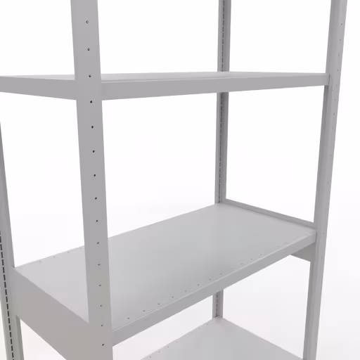 Abbildung Nr 10 des Artikels Grundregal, Fachbodenregal Stecksystem MULTIplus250, 3000 x 1000 x 500 mm (HxBxT), 7 Fachböden, Längenriegel, RAL 7035 lichtgrau aus der Produktgruppe Stecksystem von der Marke Schulte Lagertechnik