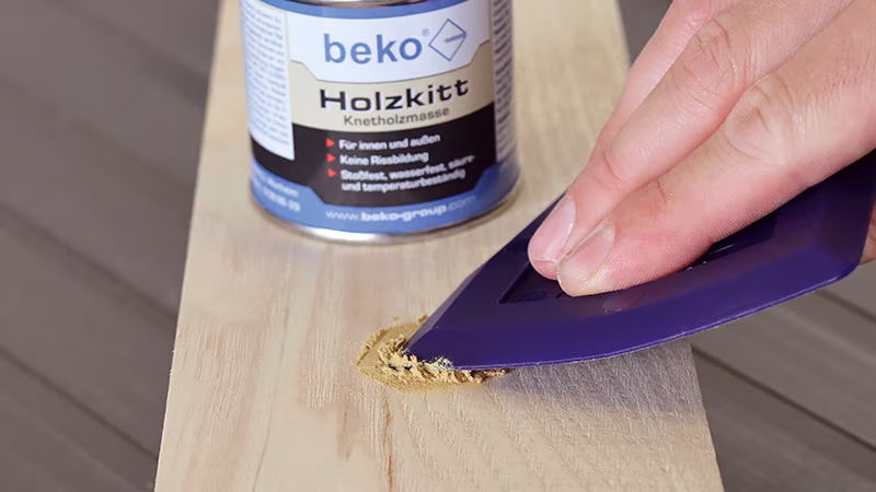 Holzkitt Knetholzmasse 110 g, esche Person, Holz