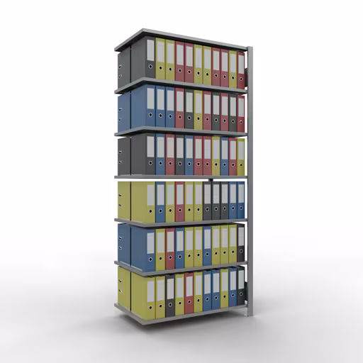 Produktbild Nr 16 des Artikels Anbauregal, Büro-Fachbodenregal Stecksystem MULTIplus150, 2300 x 1000 x 600 mm (HxBxT), 7 Fachböden, Längenriegel, verzinkt, ohne Mittelanschlag Abbildung Nr 16 des Artikels Anbauregal, Büro-Fachbodenregal Stecksystem MULTIplus150, 2300 x 1000 x 600 mm (HxBxT), 7 Fachböden, Längenriegel, verzinkt, ohne Mittelanschlag aus der Produktgruppe Büroregale von der Marke Schulte Lagertechnik