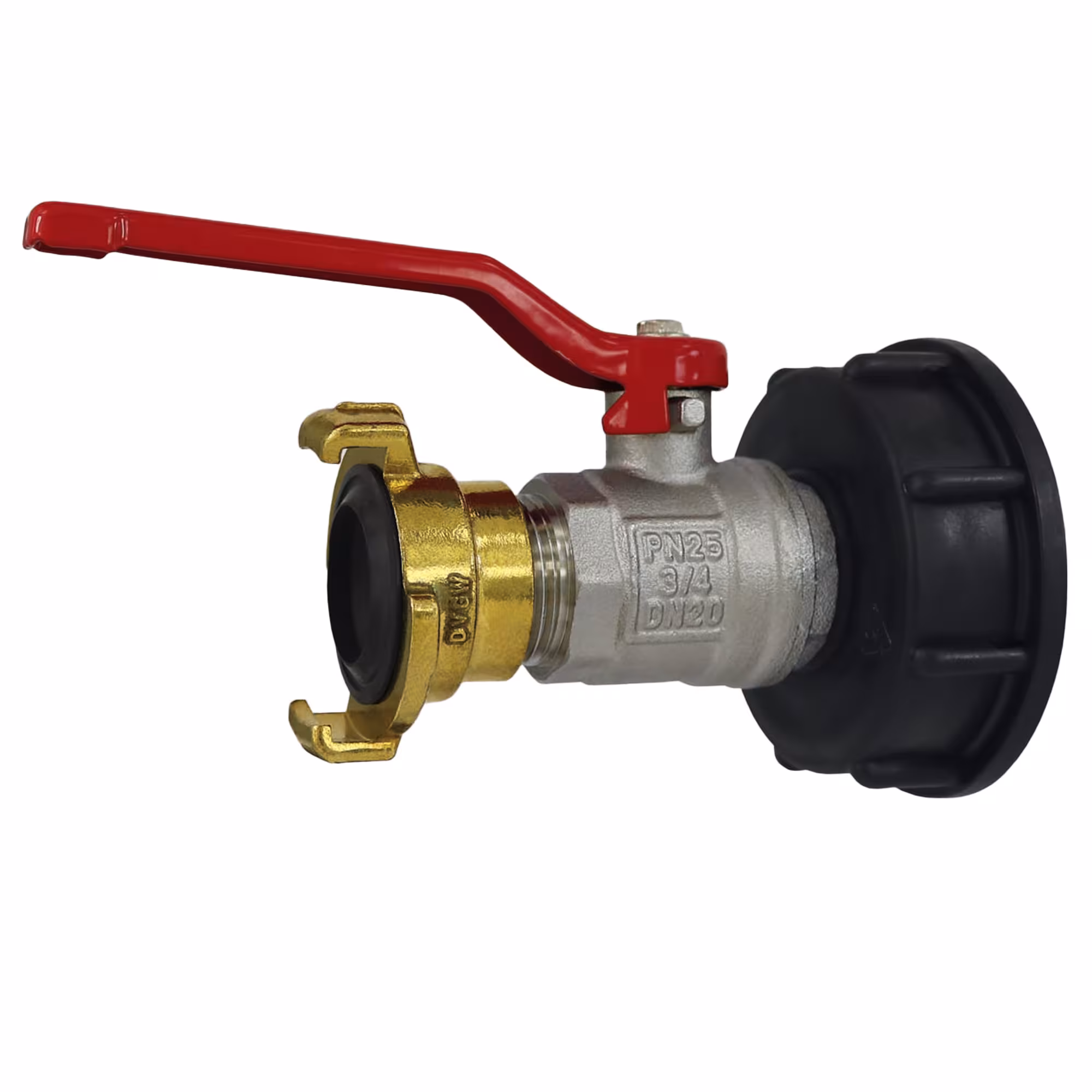 IBC-Adapter mit Kugelhahn und MS-Schnellkupplung 3/4'' aus der Kategorie IBC Tanksystem mit der Artikelnummer 92187