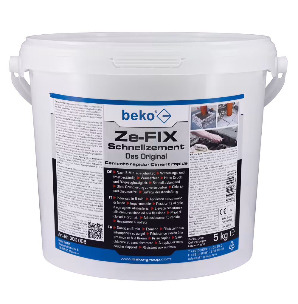 Ze-FIX Schnellzement 5 kg Eimer von Beko Ze-FIX Schnellzement 5 kg Eimer aus der Kategorie Verbundanker & Klebedübel mit der Artikelnr. 300 005