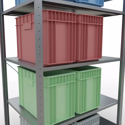 Abbildung Nr 11 des Artikels Grundregal, Fachbodenregal Stecksystem MULTIplus150, 2000 x 1000 x 800 mm (HxBxT), 5 Fachböden, Kreuzstrebe, verzinkt aus der Produktgruppe Stecksystem von der Marke Schulte Lagertechnik