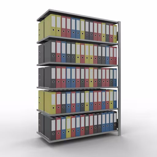 Produktbild Nr 12 des Artikels Anbauregal, Büro-Fachbodenregal Stecksystem MULTIplus150, 2000 x 1300 x 600 mm (HxBxT), 6 Fachböden, Längenriegel, verzinkt, ohne Mittelanschlag Abbildung Nr 12 des Artikels Anbauregal, Büro-Fachbodenregal Stecksystem MULTIplus150, 2000 x 1300 x 600 mm (HxBxT), 6 Fachböden, Längenriegel, verzinkt, ohne Mittelanschlag aus der Produktgruppe Büroregale von der Marke Schulte Lagertechnik